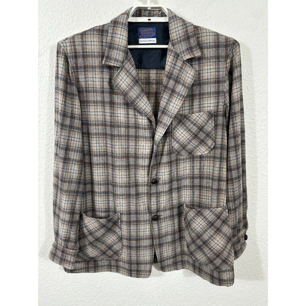 Vintage Pendleton Country Traditionals Men’s Medium Sports Blazer Plaid Button‎